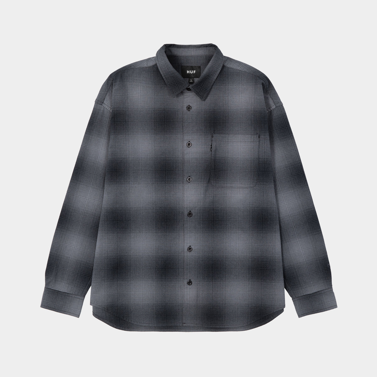 OG LOGO OMBRE PLAID LS SHIRT - HUF Worldwide JP