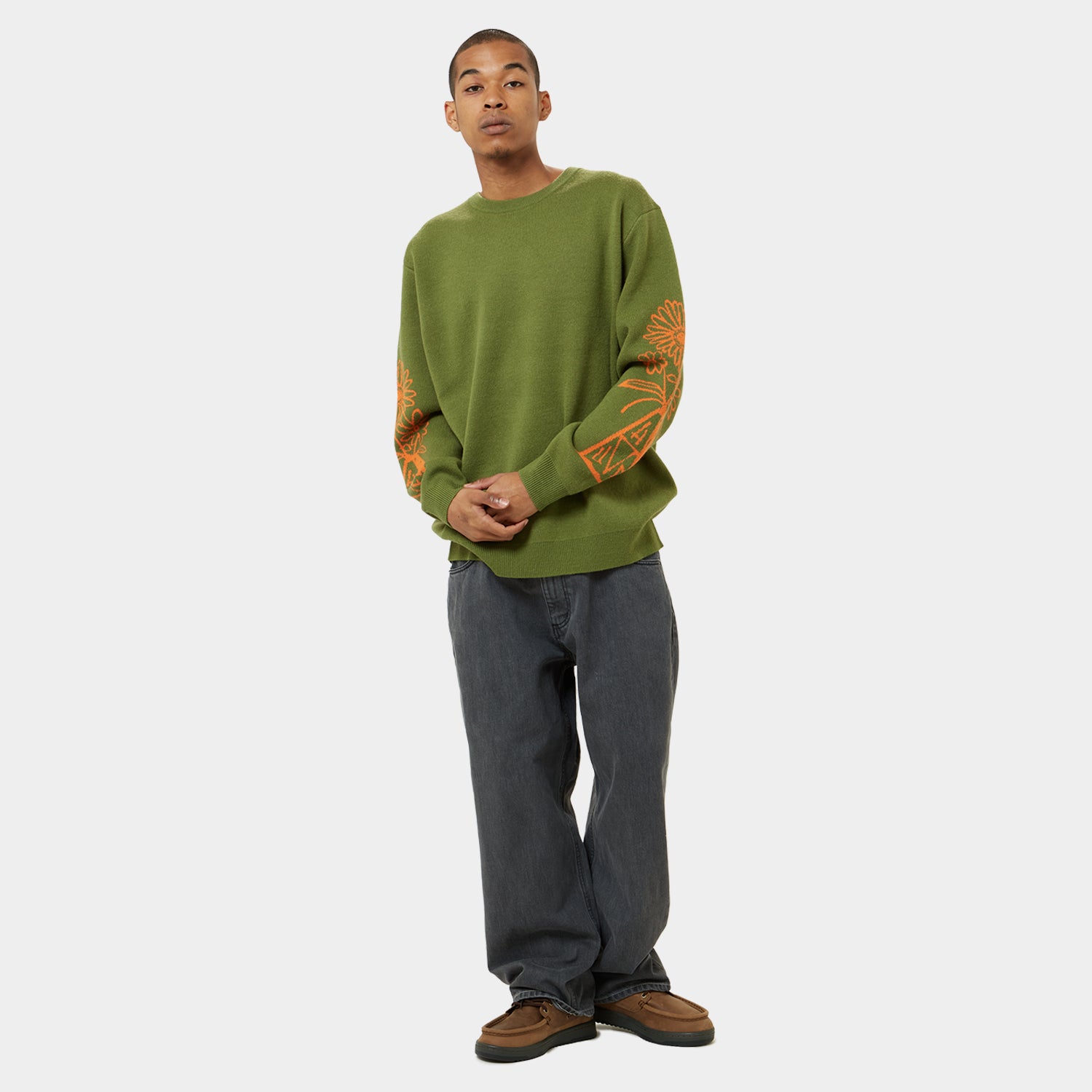 TT Hallows Sweater - HUF Worldwide JP Dried Herb / S