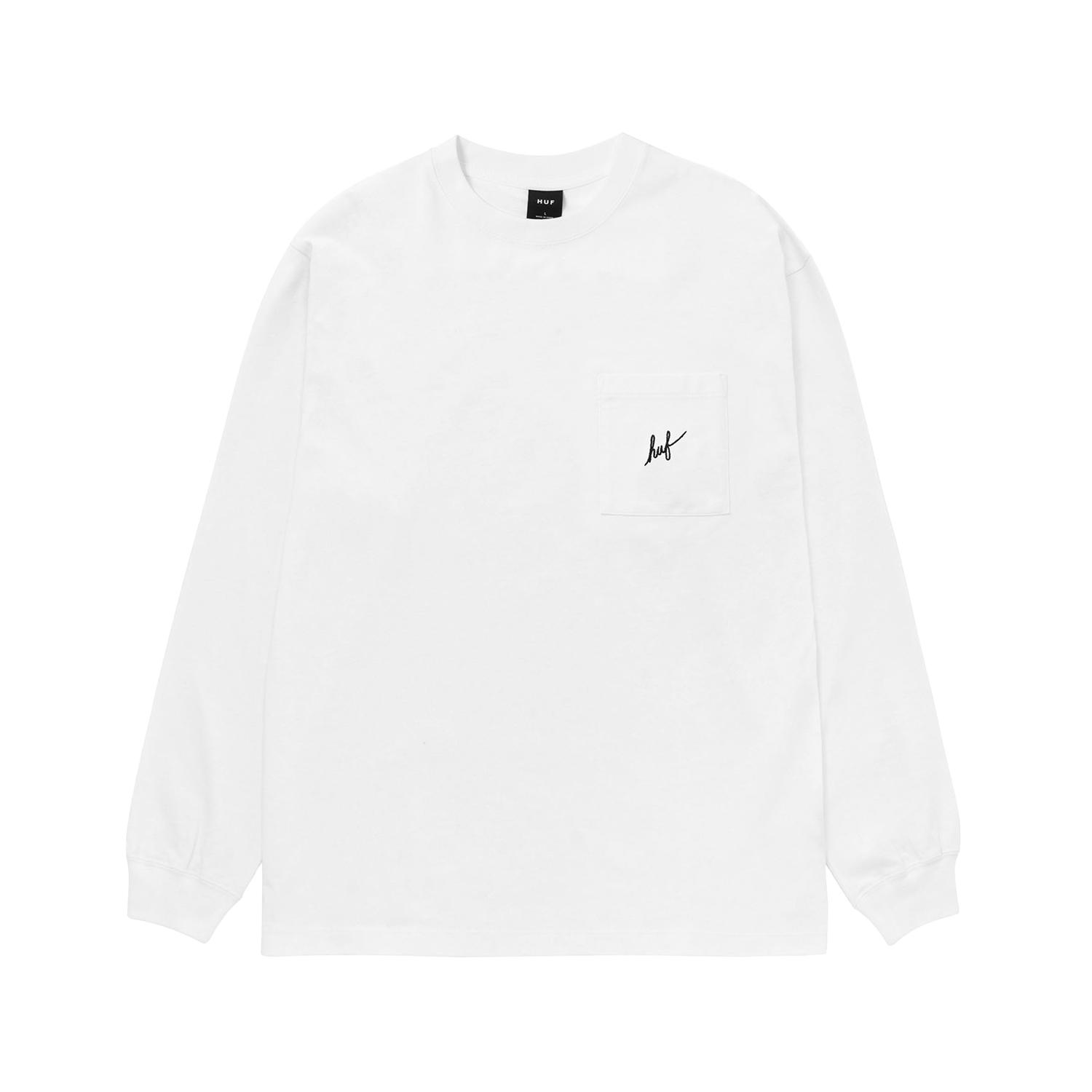 SCRIPT POCKET LS TEE - HUF Worldwide JP